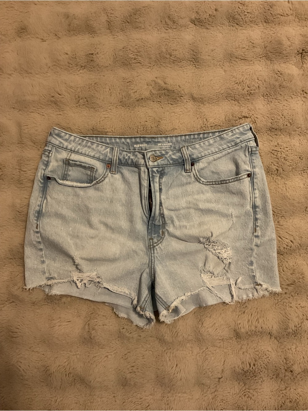 Old Navy Light Blue Distressed Denim Shorts